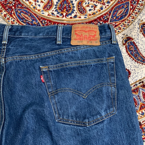 Men's Levi's 501 Button Fly Jeans 48x30 - Picture 9 of 12